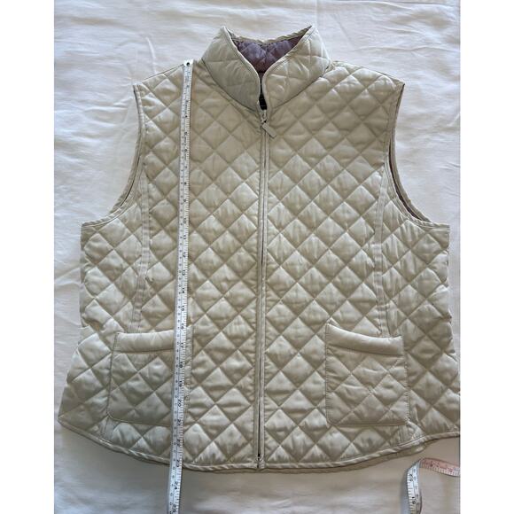 Van Heusen Women’s Quilted Vest Large Off White/Cream - Picture 6 of 7